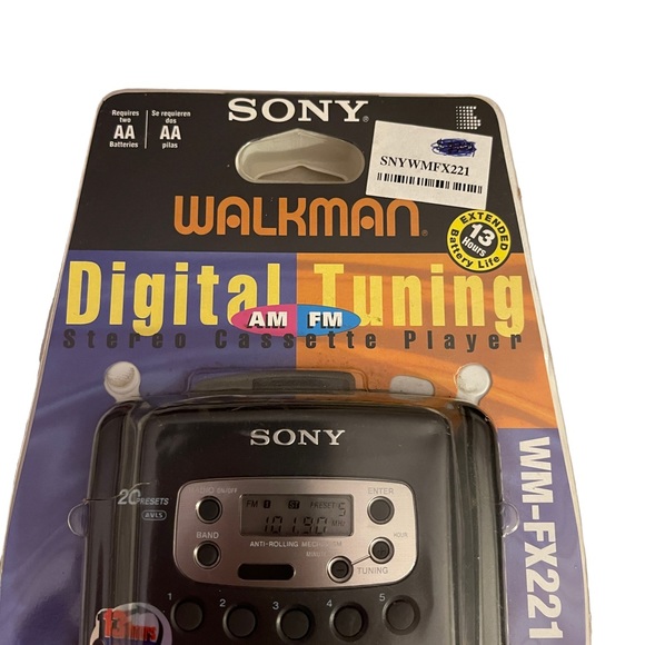 SONY Walkman WM-FX221 Digital Tuning AM FM Stereo Cassette Player - New-Sealed - Picture 3 of 10